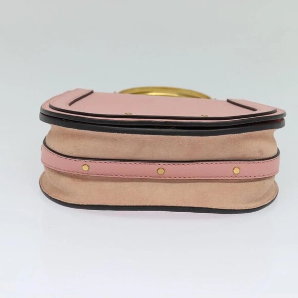 Chloe Nile Hand Bag Leather 2way Pink Gold Auth 113735V - Picture 6 of 14